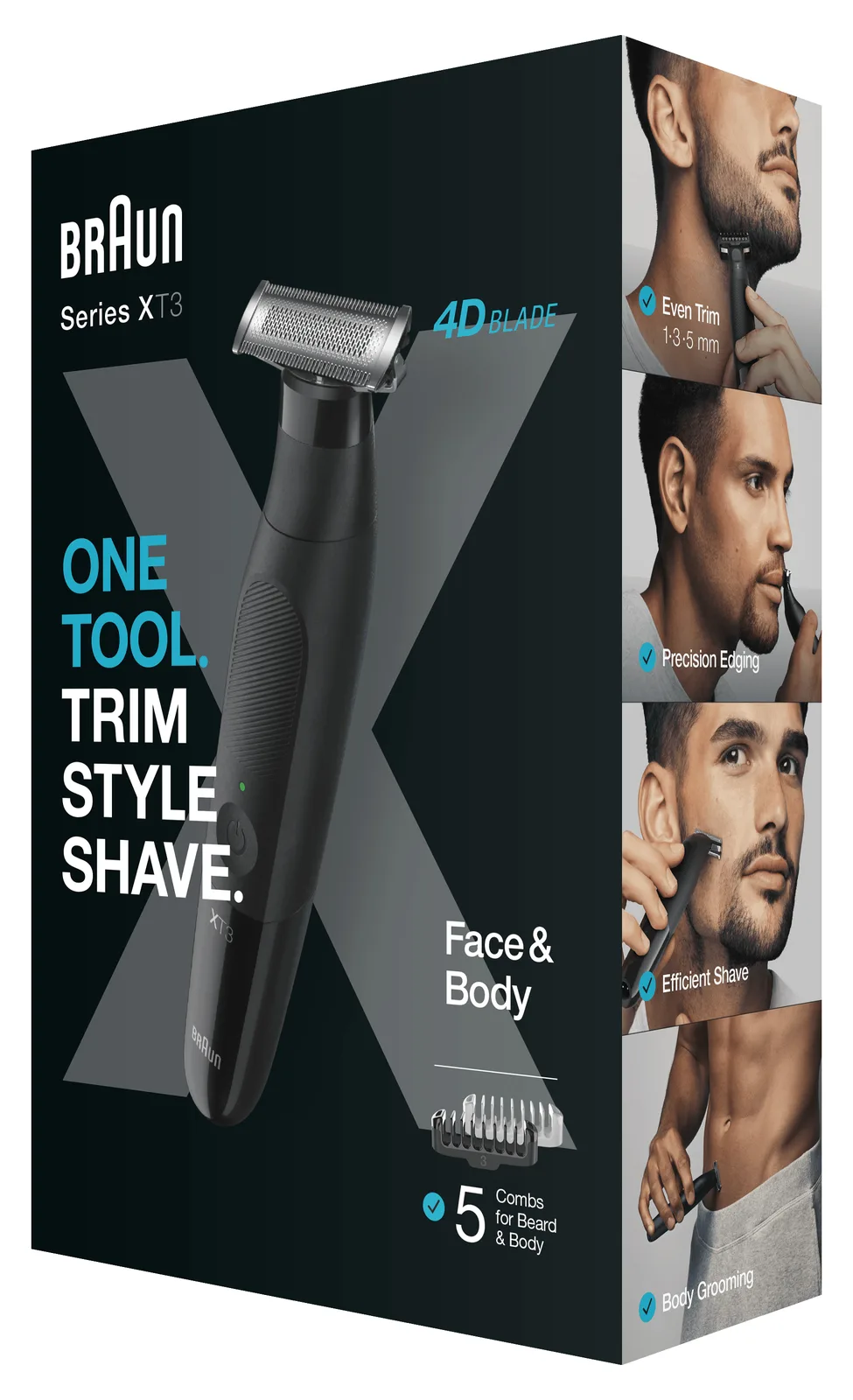 Braun XT3200 - Schwarz - Edelstahl - Rechteck - 1 mm - 5 mm - Universal, Ansicht 3