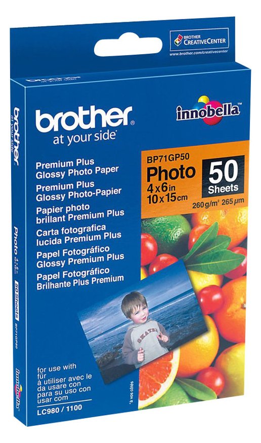 Brother BP - Glänzend - 100 x 150 mm 50 Blatt Fotopapier