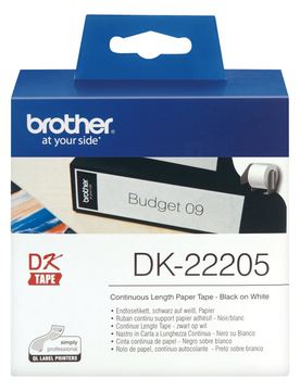 Brother DK-22205 - Schwarz auf Weiß - Rolle (6,2 cm x 30,5 m) von LumaTech