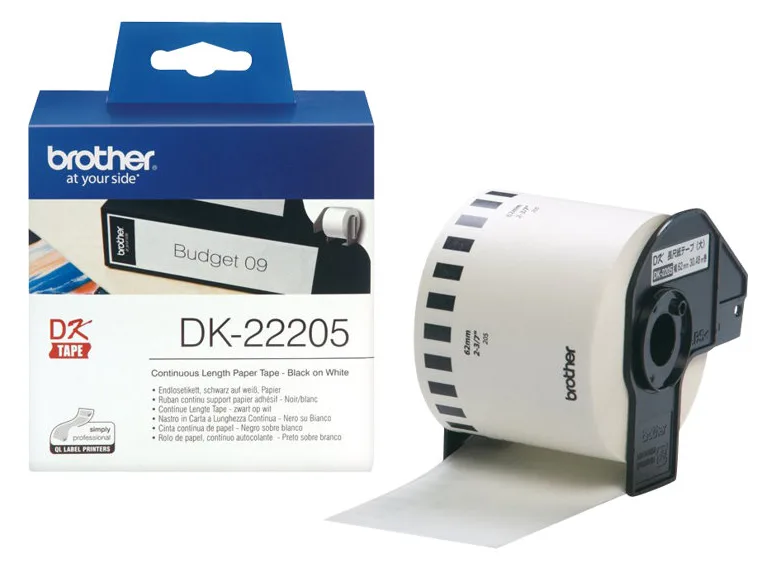 Brother DK-22205 - Schwarz auf Weiß - Rolle (6,2 cm x 30,5 m), Ansicht 4