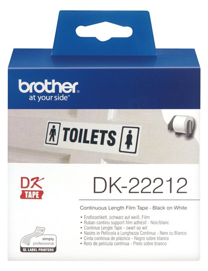 Brother DK-22212 - Permanenter Klebstoff - weiß - Rolle (6,2 cm x 15,2 m)