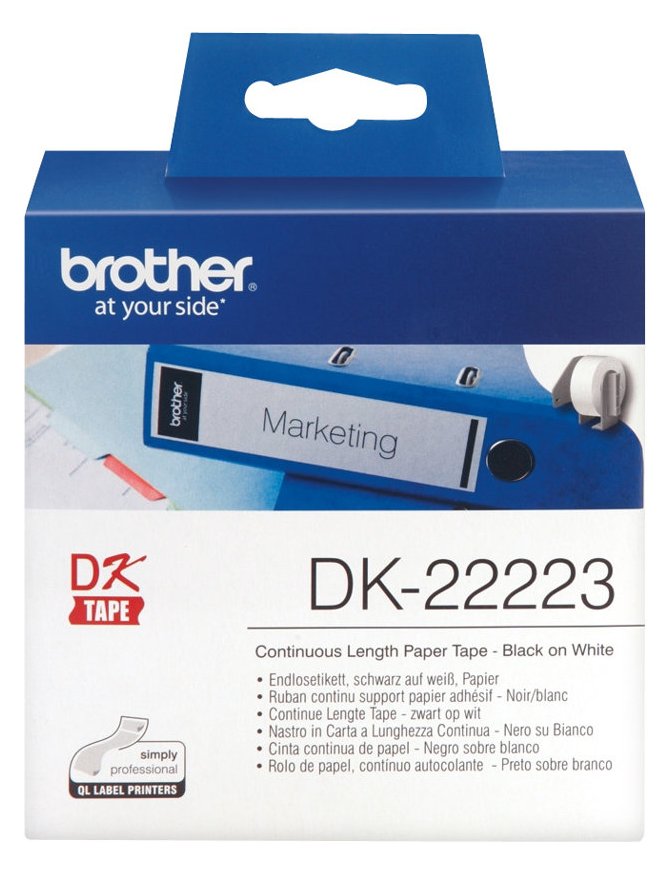 Brother DK-22223 - Papier - Schwarz auf Weiß - Rolle (5 cm x 30,5 m)