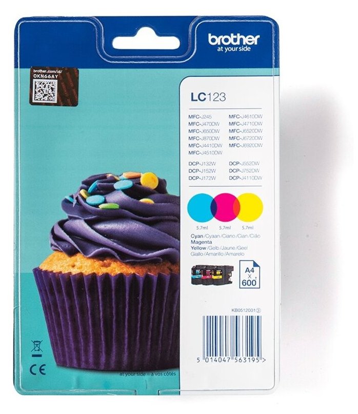 Brother LC123 RainbowPack - Gelb, Cyan, Magenta