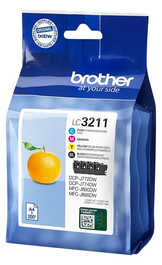 Brother LC3211 - 4er-Pack - Schwarz, Gelb, Cyan, Magenta, Ansicht 3