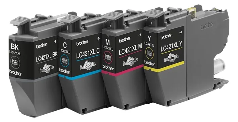 Brother LC421XL - 4er-Pack - XL - Schwarz, Gelb, Cyan, Magenta, Ansicht 3