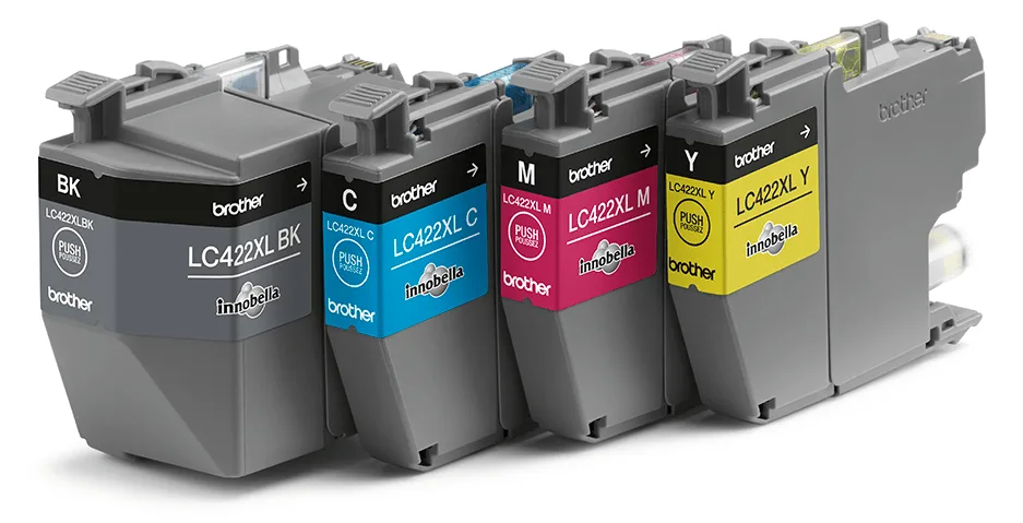 Brother LC422XL - 4er-Pack - Schwarz, Gelb, Cyan, Magenta, Ansicht 4