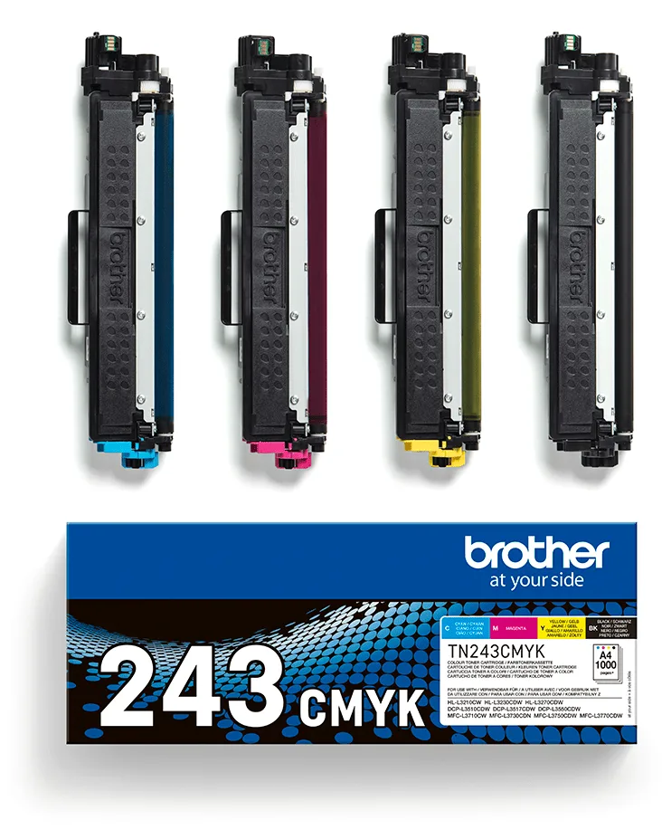 Brother TN243CMYK Value Pack - 4er-Pack - Schwarz, Gelb, Cyan, Magenta, Ansicht 2