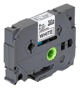 Brother TZe-211 - Standard-Klebstoff - Schwarz auf Weiß - Rolle (0,6 cm x 8 m), Ansicht 2