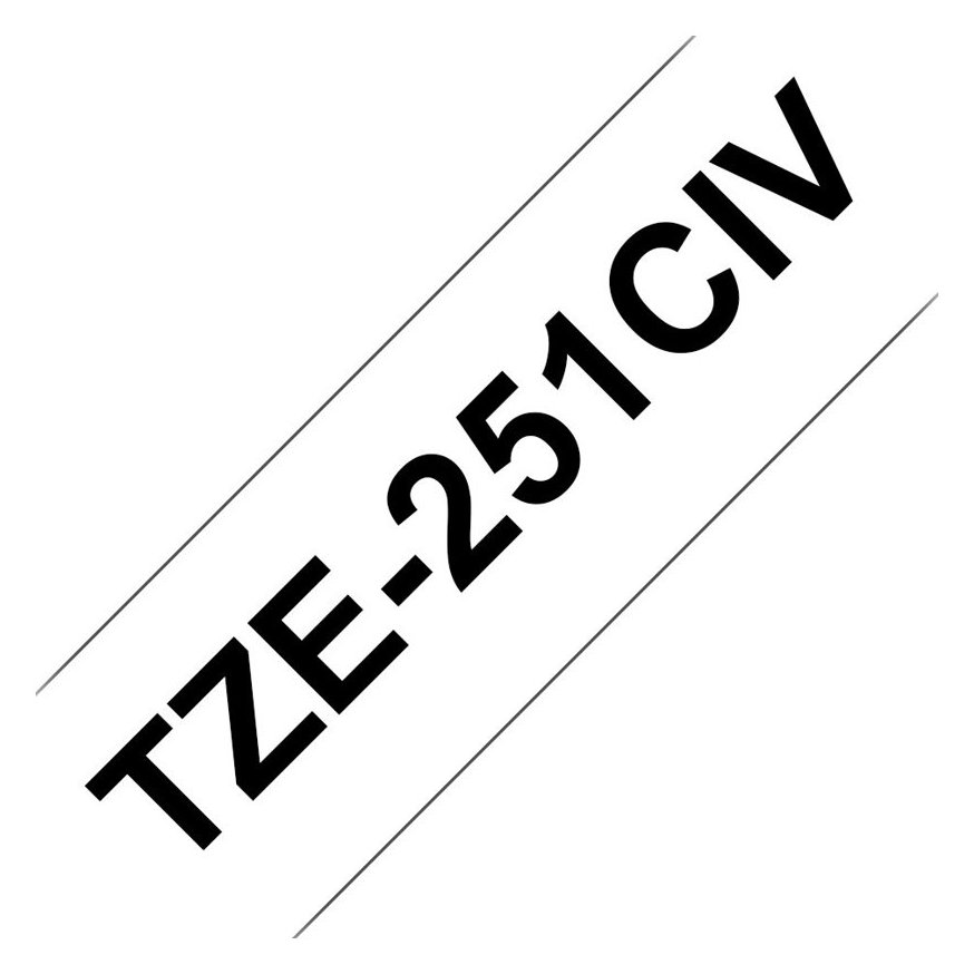 Brother TZe-231CIV - Schwarz auf Weiß - Rolle (1,2 cm x 8 m) von LumaTech