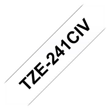 Brother TZe-241CIV - Schwarz auf Weiß - Rolle (1,8 cm x 8 m) von LumaTech