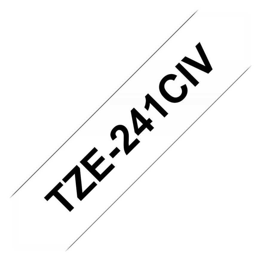 Brother TZe-241CIV - Schwarz auf Weiß - Rolle (1,8 cm x 8 m)