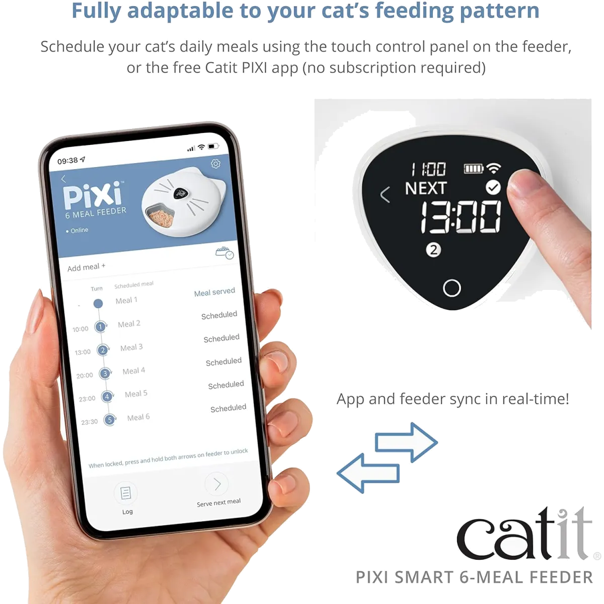 Catit - PIXI Smart Futterautomat mit 6 Mahlzeiten (Nassfutter), Weiß — Bild 3