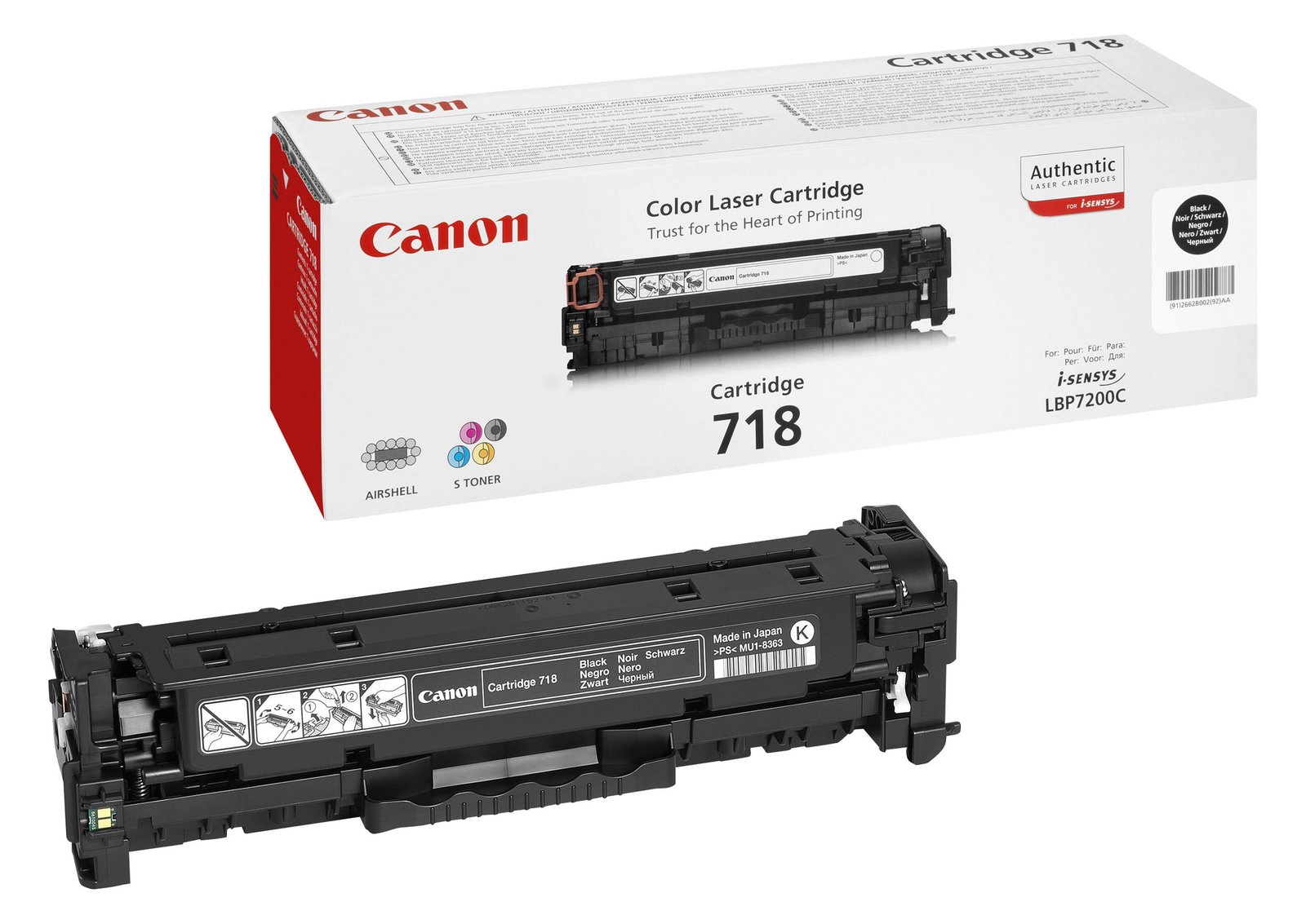 Canon 718 Black - Schwarz - Original - Tonerpatrone