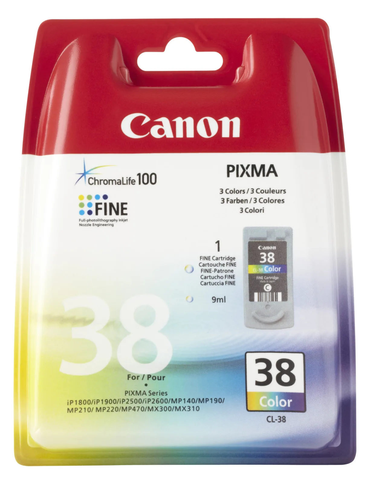 Canon CL-38 - 9 ml - Farbe (Cyan, Magenta, Gelb), Ansicht 3
