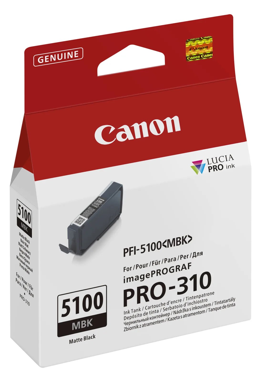 Canon PFI-5100 MBK - 14.4 ml - mattschwarz - original, Ansicht 2
