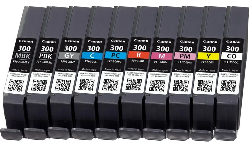 Canon PFI-MBK/PBK/CO/GY/R/C/M/Y/PC/PM 10 Ink Cartridge Multipack, Ansicht 4
