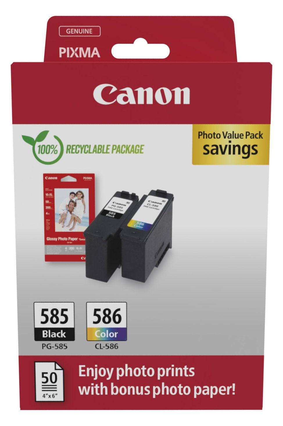 Canon PG-585 / CL-586 Photo Value Pack