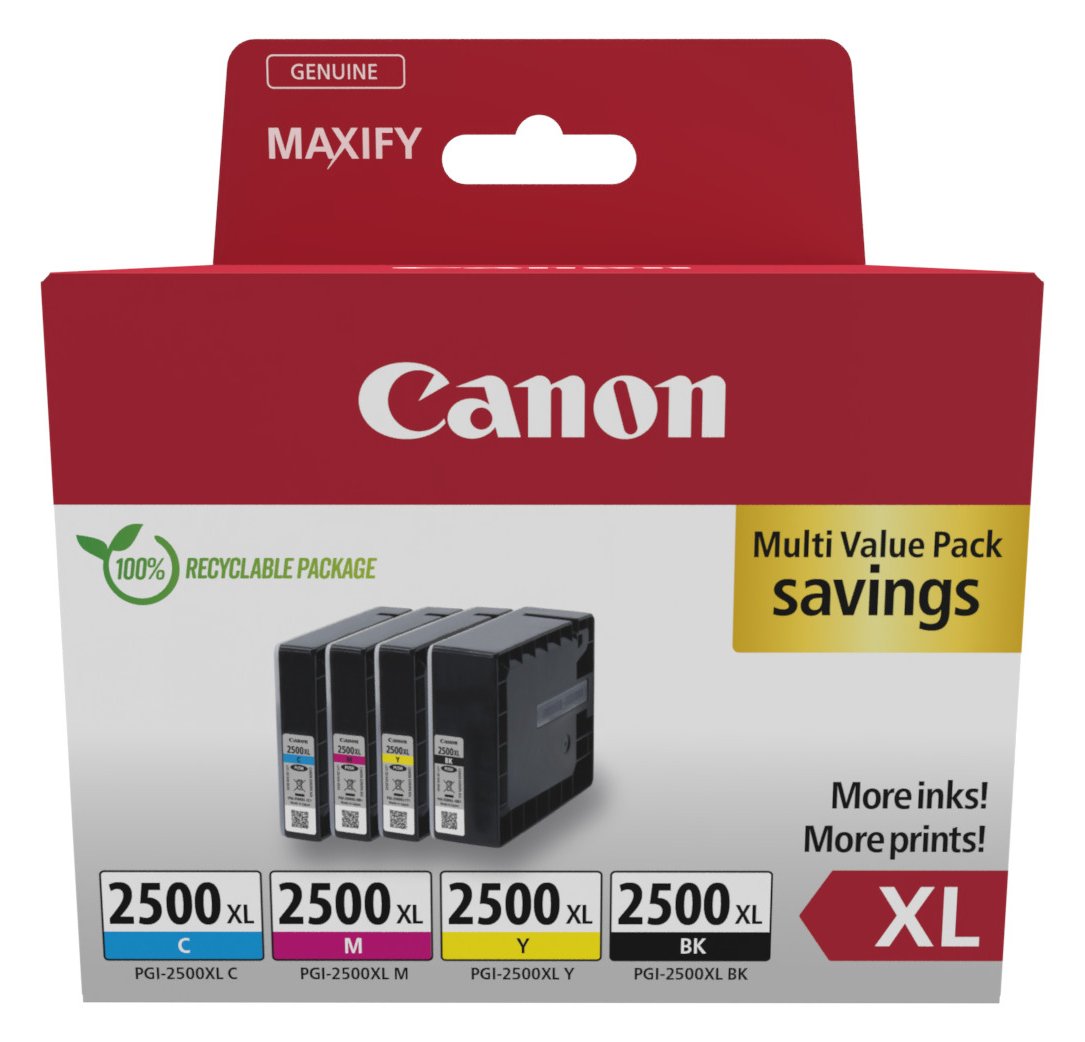 Canon PGI-2500XL Ink Cartridge BK/C/M/Y MULTI - Tintenpatrone - CANON PGI-2500XL Ink Cartridge - BK/C/M/Y