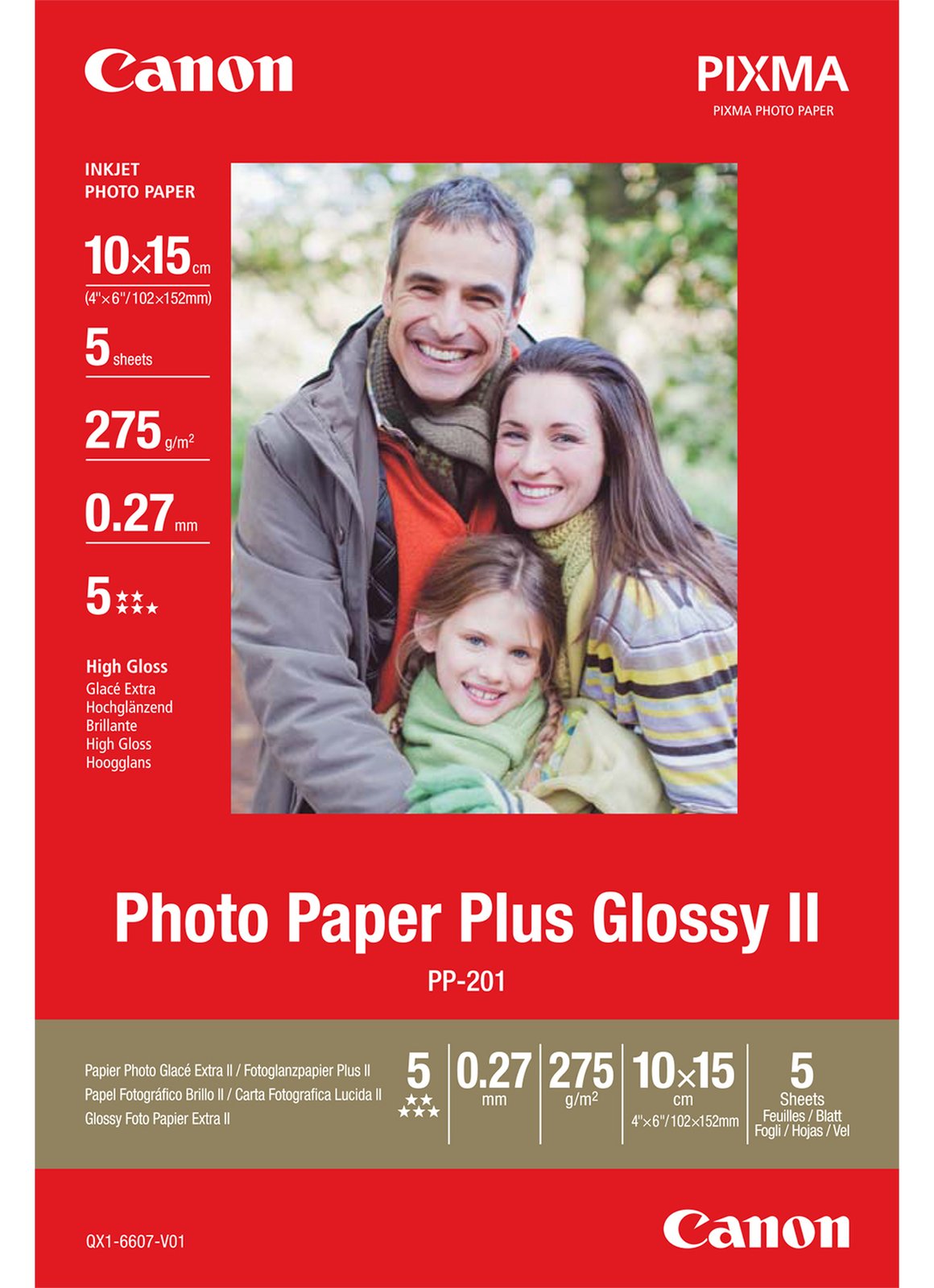 Canon Photo Paper Plus Glossy II PP-201 - Hochglänzend