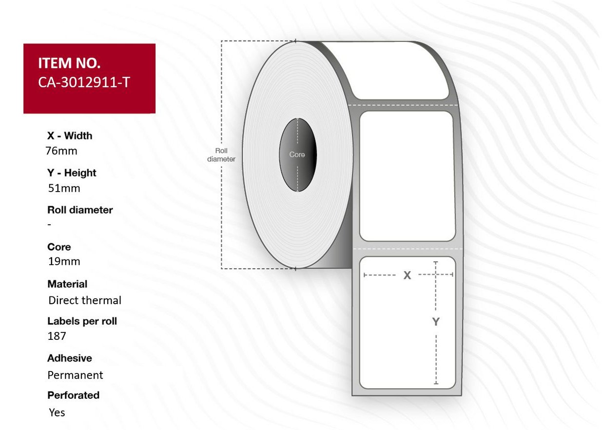 Capture Core Direct thermal permanent acrylic