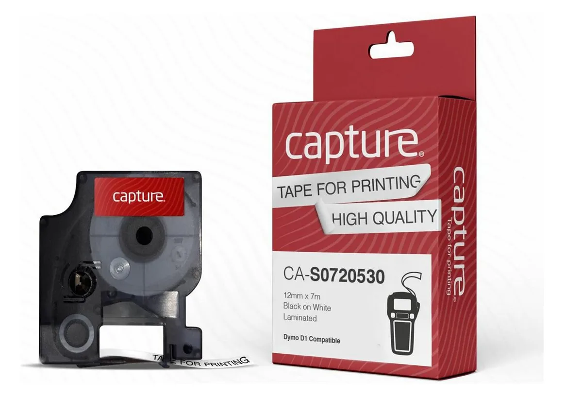 Capture Polyester - laminiert - Schwarz auf Weiß - Rolle (1,2 cm x 7 m), Ansicht 4