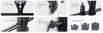 Chief Fusion Medium Fixed Display Wall Mount - For Displays 32-65 - Black - Befestigungskit (2 Verbindungsklammern) von LumaTech