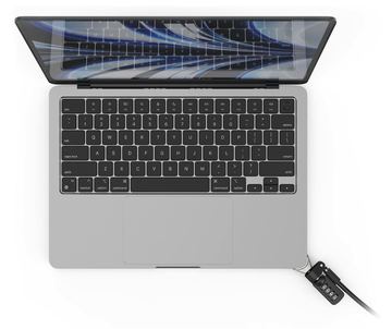 Compulocks Ledge Lock Adapter for MacBook Air 13 M2-M4 with Combination Lock Silver von LumaTech