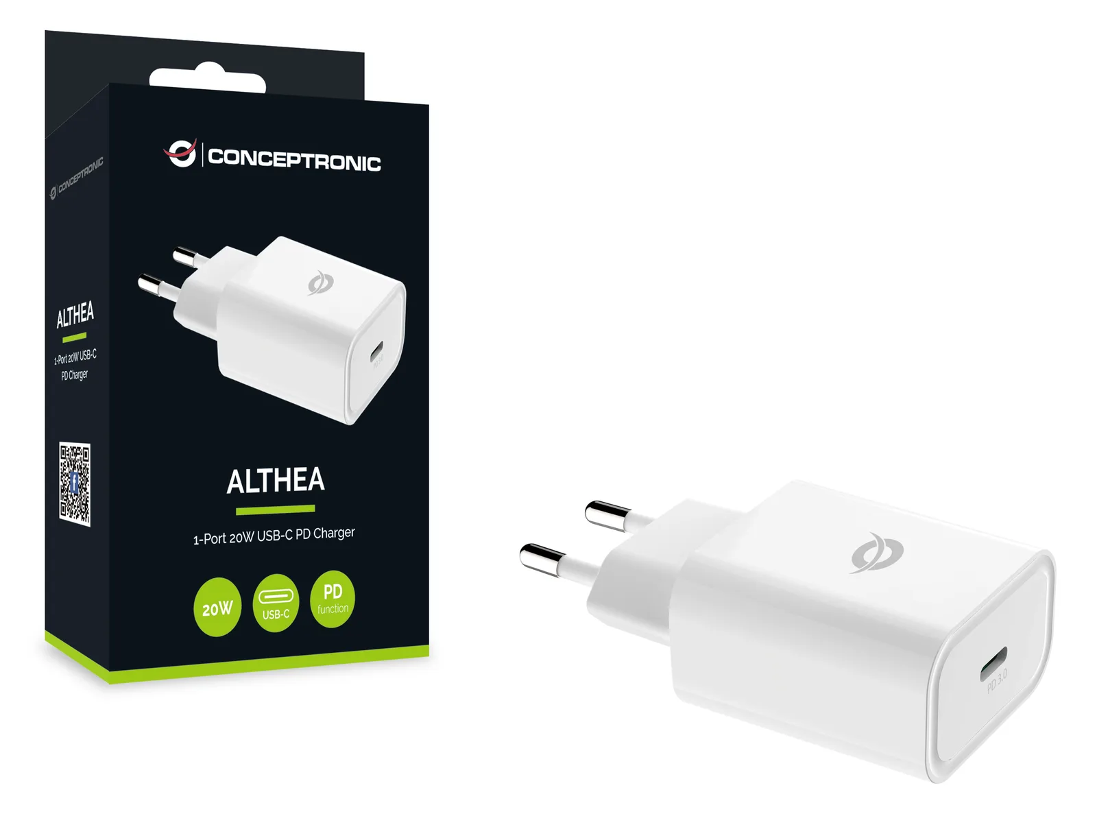 Conceptronic ALTHEA - Netzteil - 20 Watt - PD 3.0 (24 pin USB-C), Ansicht 3