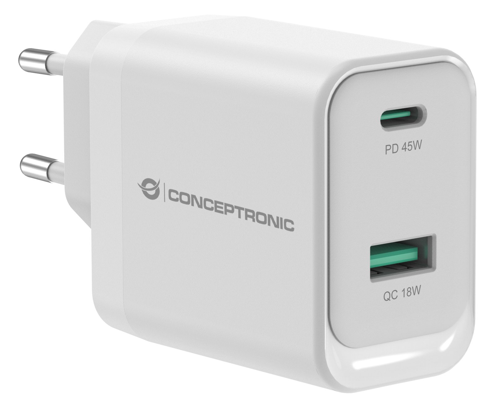 Conceptronic ALTHEA20W45 2-Port 45W GaN USB PD Charger