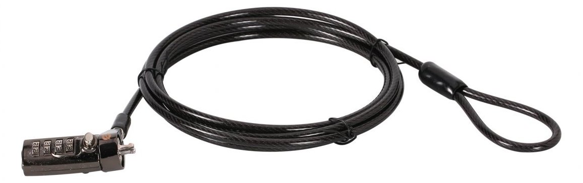 Conceptronic CUSTODIO01BN Laptop-Kombinationsschloss - Nano-Sicherheitsschlitz - 1.8m - 1,8 m - Nano - Zahlenschloss