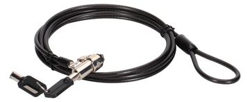 Conceptronic CUSTODIO02BS Laptop-Schloss - Standard-Sicherheitsschlitz - 1.8m - 1,8 m - Schlüssel - Schwarz von LumaTech