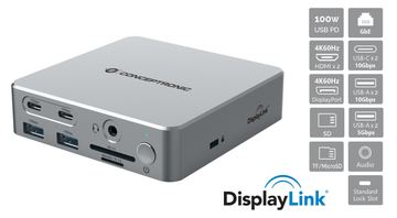 Conceptronic Dock USB-C->2xHDMI 2xUSB-C 4xUSB-A DP GbE LAN von LumaTech