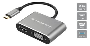 Conceptronic DONN16G - Dockingstation - USB-C 3.2 Gen 1 von LumaTech
