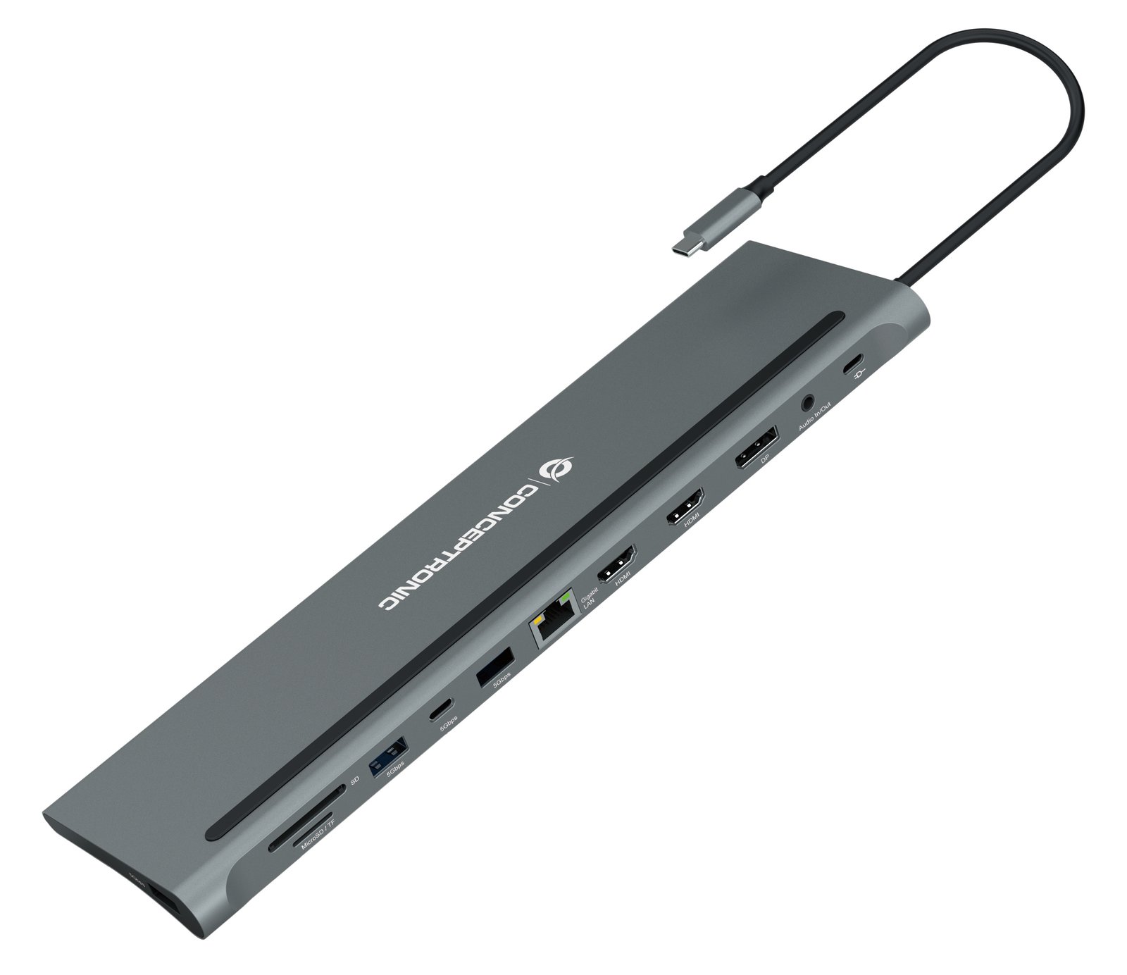 Conceptronic DONN17G - Dockingstation - USB-C 3.2 Gen 1