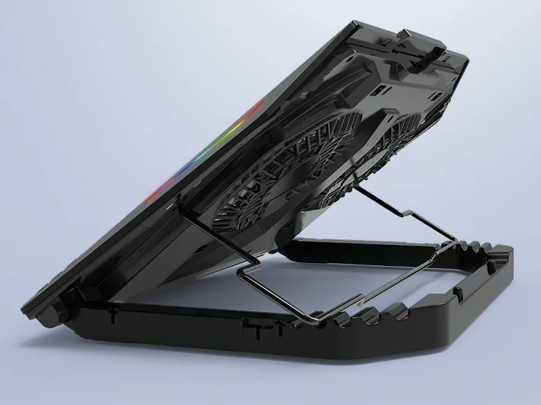 Conceptronic ERGO Gaming - Notebook-Lüfter - mit Smartphone-Ständer, 2-Port USB 2.0 Hub - 43.2 cm (17), Ansicht 3