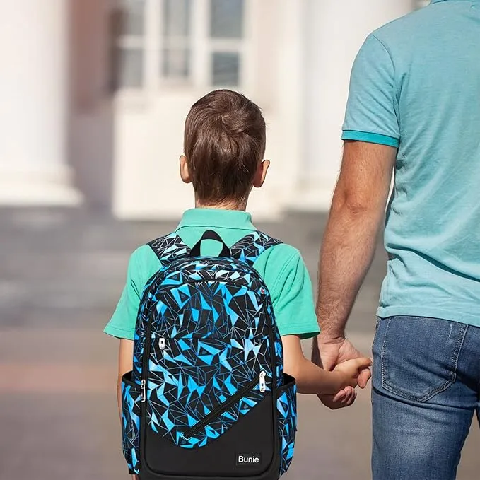 bunie Rucksack für Jungen Große Büchertasche wasserdichte Schultasche Federmäppchen Umhängetasche Set für Grundschule Mittelschule Gymnasium — Bild 4