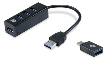 Conceptronic HUBBIES TAIL - Hub - 4 x SuperSpeed USB 3.0 von LumaTech