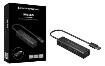 Conceptronic HUBBIES06B - Hub - 4 x SuperSpeed USB 3.0 von LumaTech