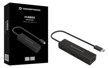 Conceptronic HUBBIES07B - Hub - 4 x SuperSpeed USB 3.0 von LumaTech