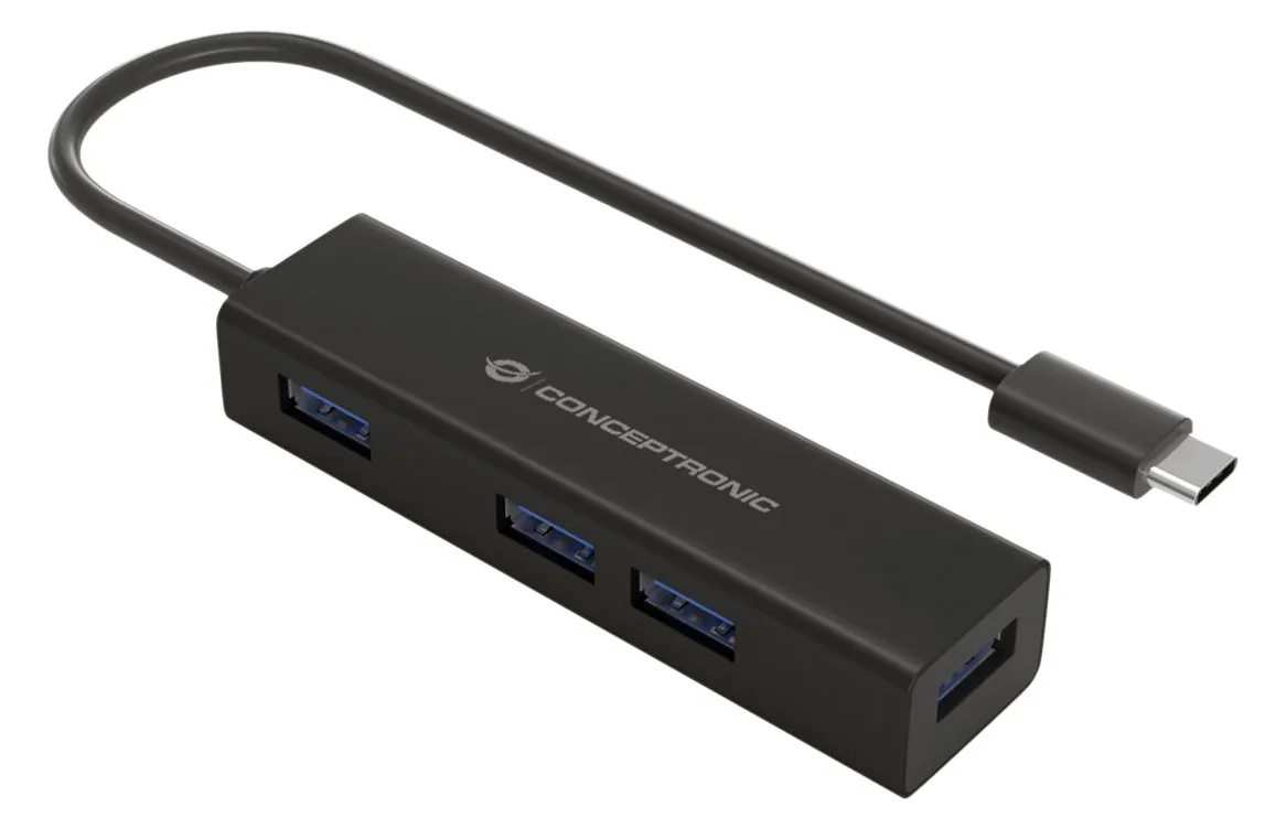 Conceptronic HUBBIES07B - Hub - 4 x SuperSpeed USB 3.0, Ansicht 3