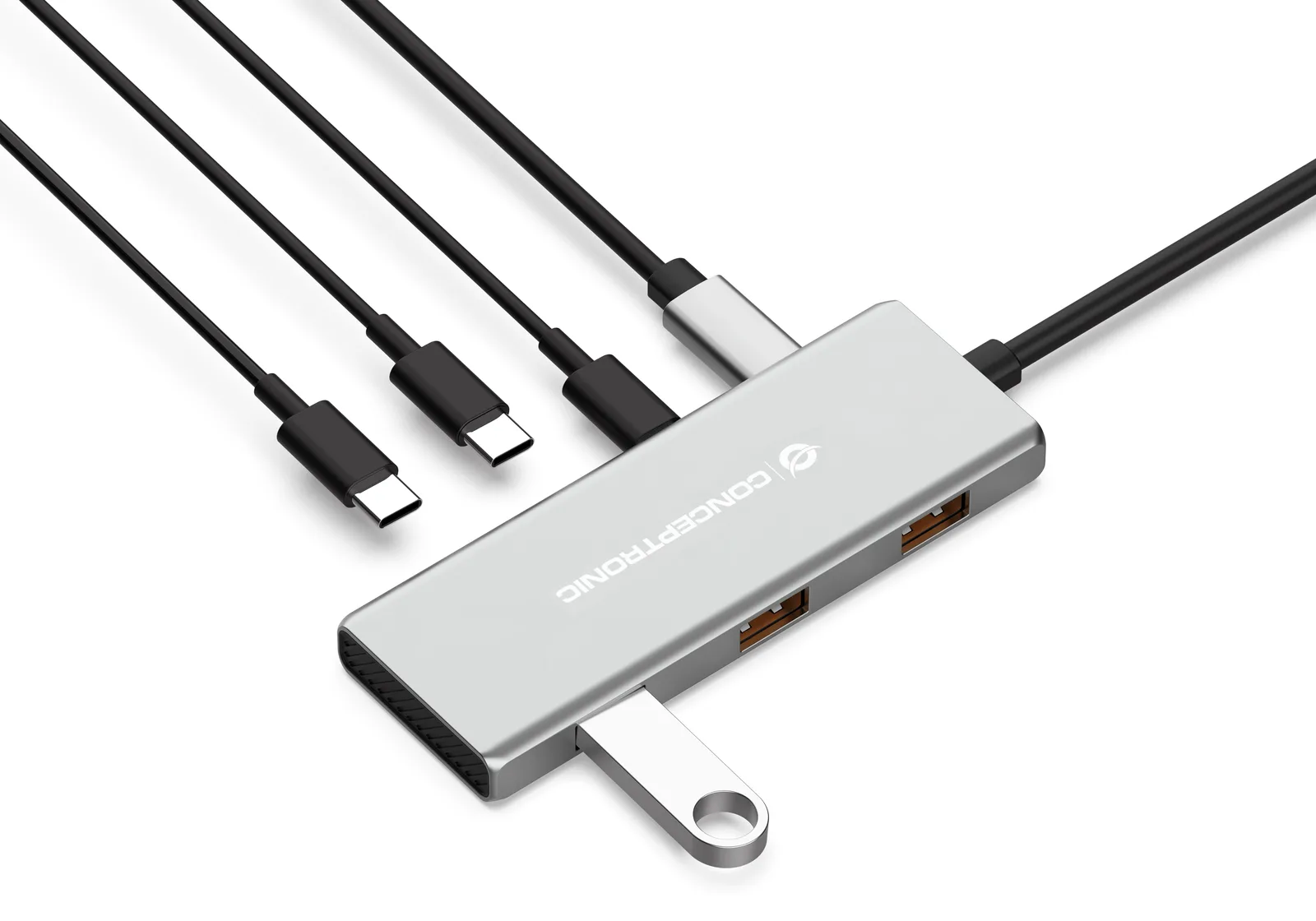 Conceptronic HUBBIES17G - USB 3.2 Gen 2 (3.1 Gen 2) Type-C - USB 3.2 Gen 2 (3.1 Gen 2) Type-A - USB 3.2 Gen 2(3.1 Gen 2), Ansicht 2