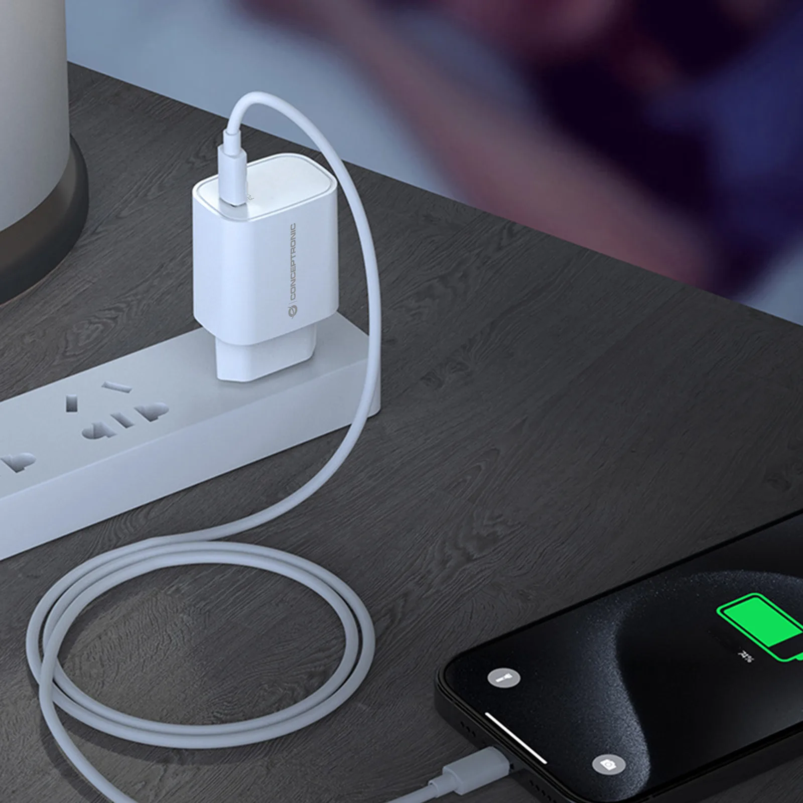 Conceptronic Ladegerät 1Port USB-C 20WPD3.0 Desk ws, Ansicht 4