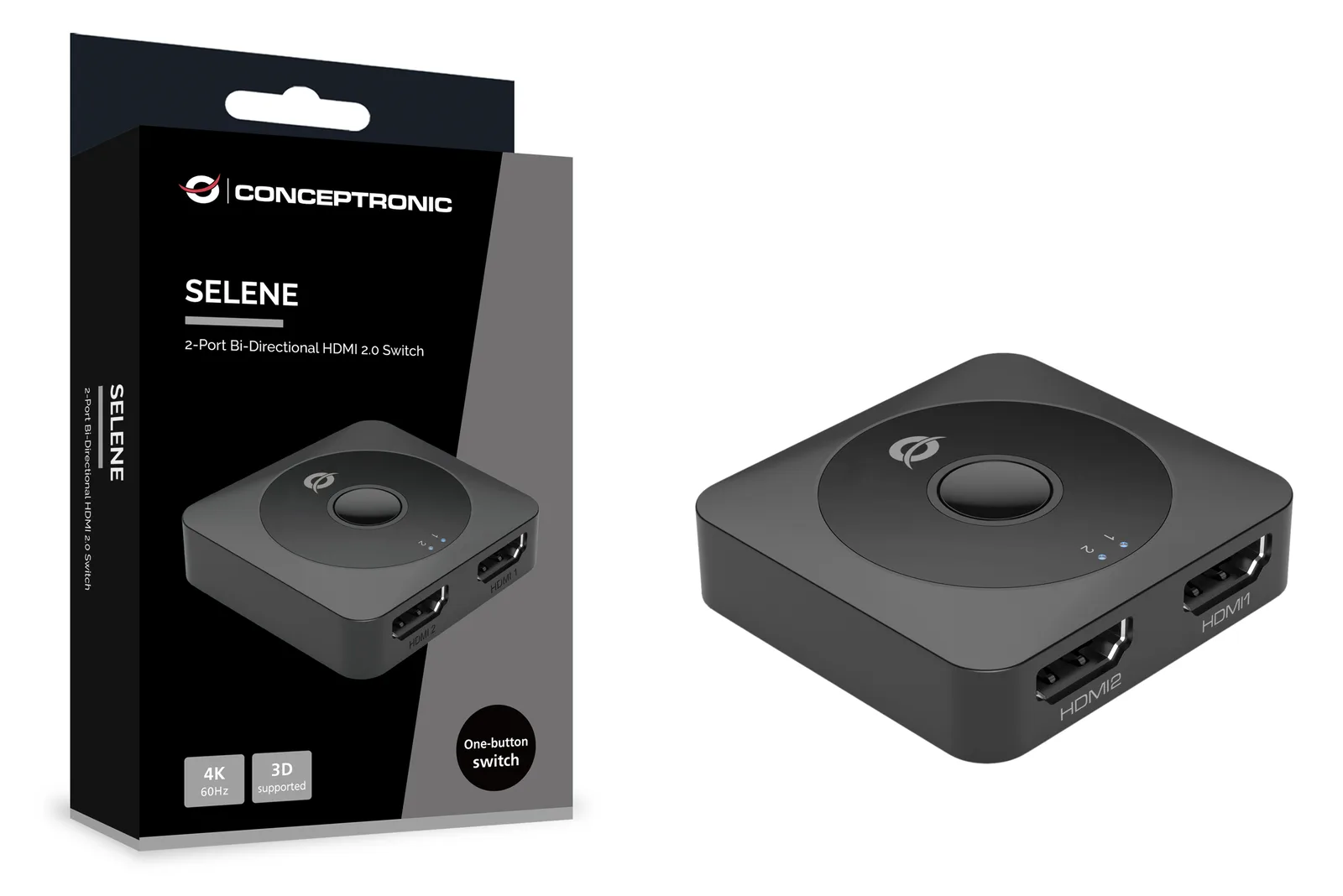 Conceptronic Switch Bi-Direktional HDMI Splitter 2-in-1 sw - Switch - 2-Port, Ansicht 3
