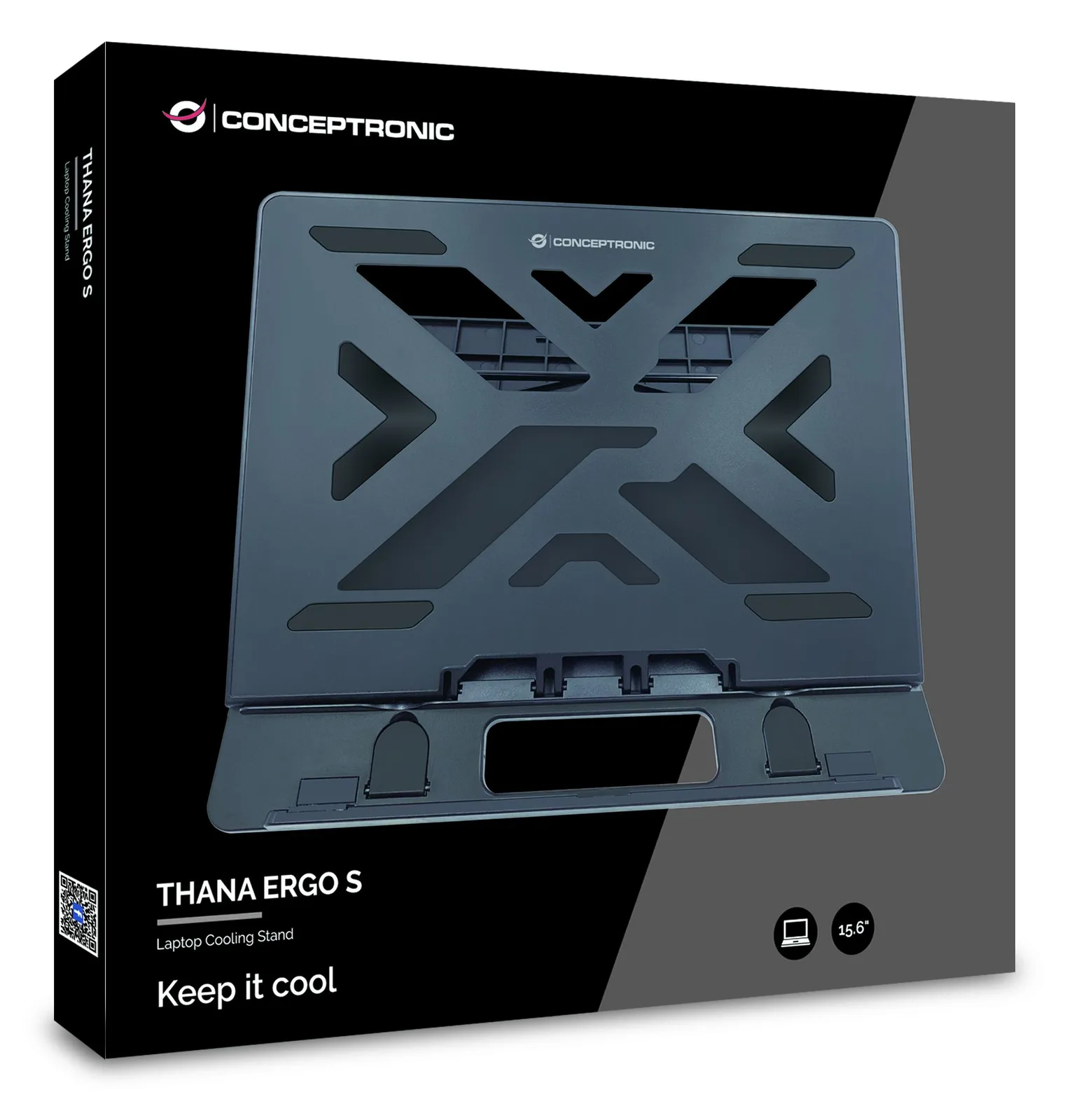 Conceptronic THANA ERGO S - Notebook-Ständer - 39.6 cm (15.6) - schwarz, Ansicht 4