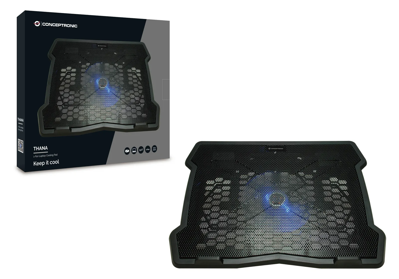 Conceptronic THANA05B - Notebook-Kühlpad - mit Ventilator - 39.6 cm (15.6), Ansicht 4