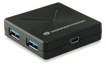 Conceptronic USB-Hub 4-Port 3.0 ->4x3.0+USB-B o.Netz. sw von LumaTech