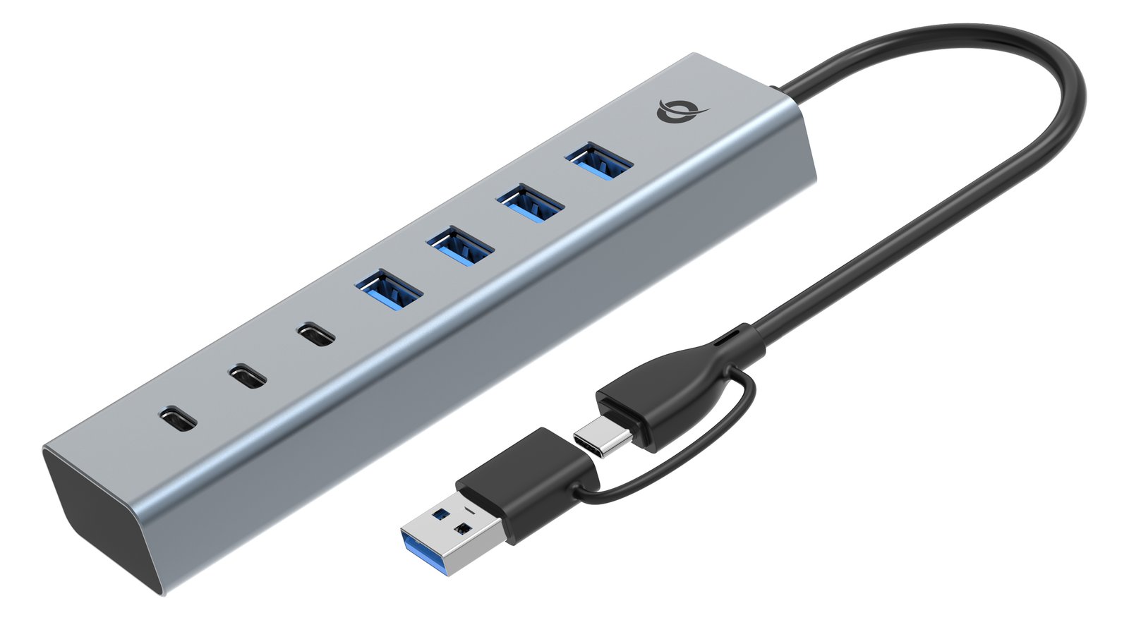 Conceptronic Usb-Hub 7-Port 3.2/C->4x3.0 3xUSB-C o.Netz. gr von LumaTech