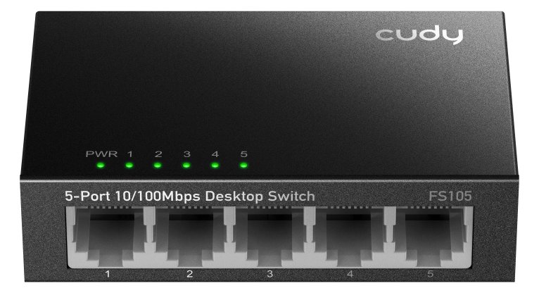CUDY FS105 5-Port 10/100 Metal Switch - Switch - 0,1 Gbps