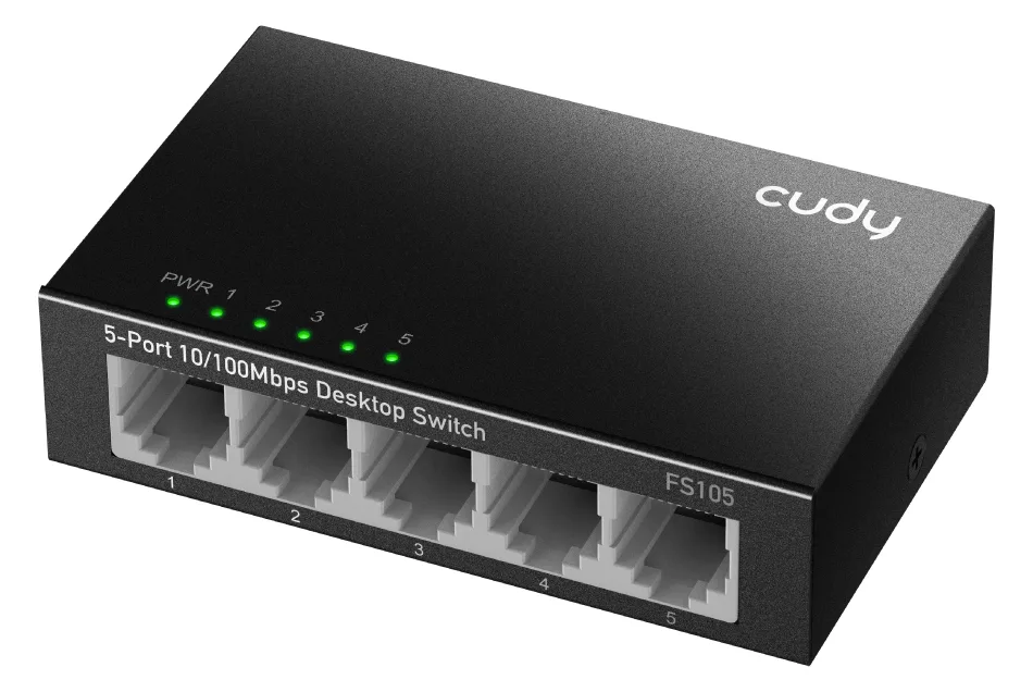 CUDY FS105 5-Port 10/100 Metal Switch - Switch - 0,1 Gbps, Ansicht 3
