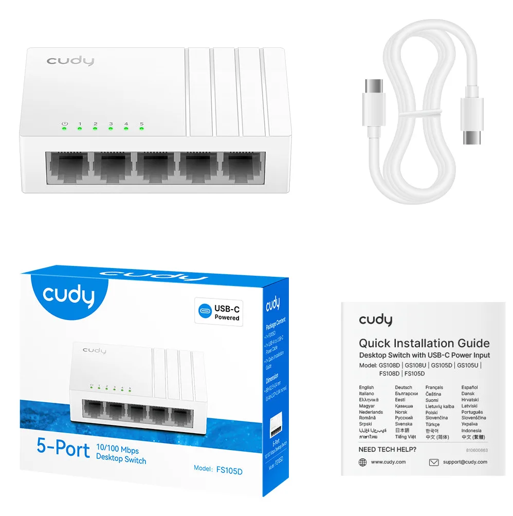 CUDY FS105D - Fast Ethernet (10/100) - Vollduplex, Ansicht 5